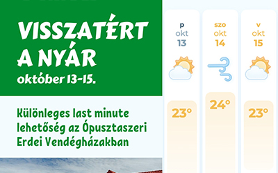 Ópusztaszerre visszatér a nyár októberben + last minute lehetőség információ